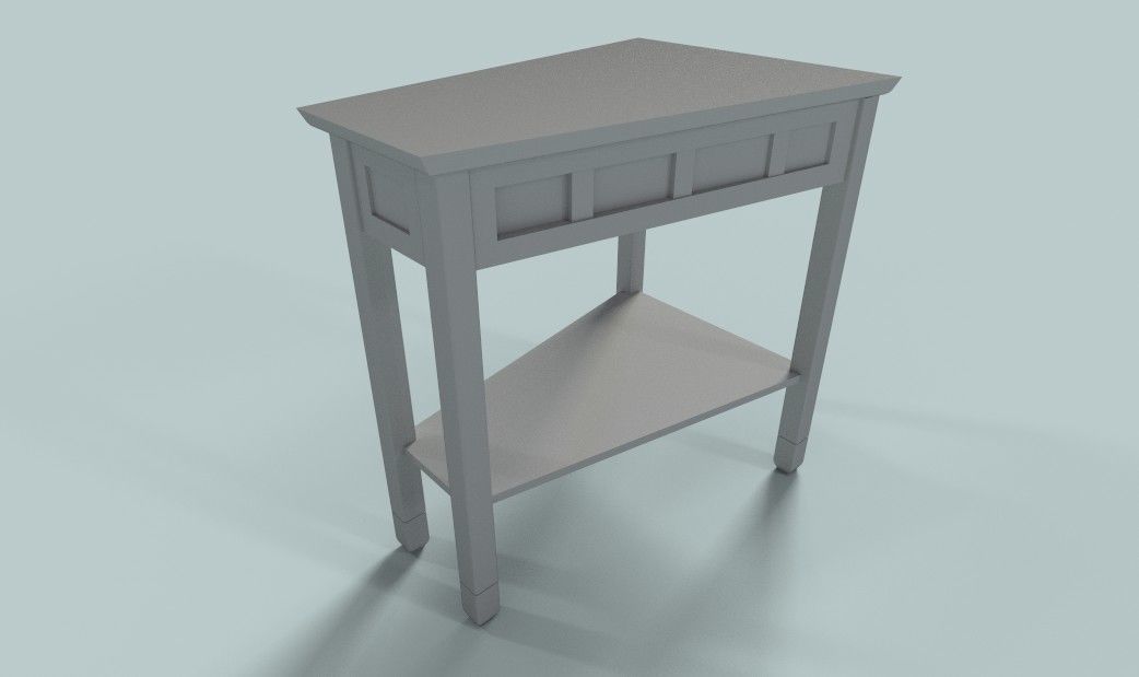 PBR Wooden Table 3 Variations Low-poly 3D model_3