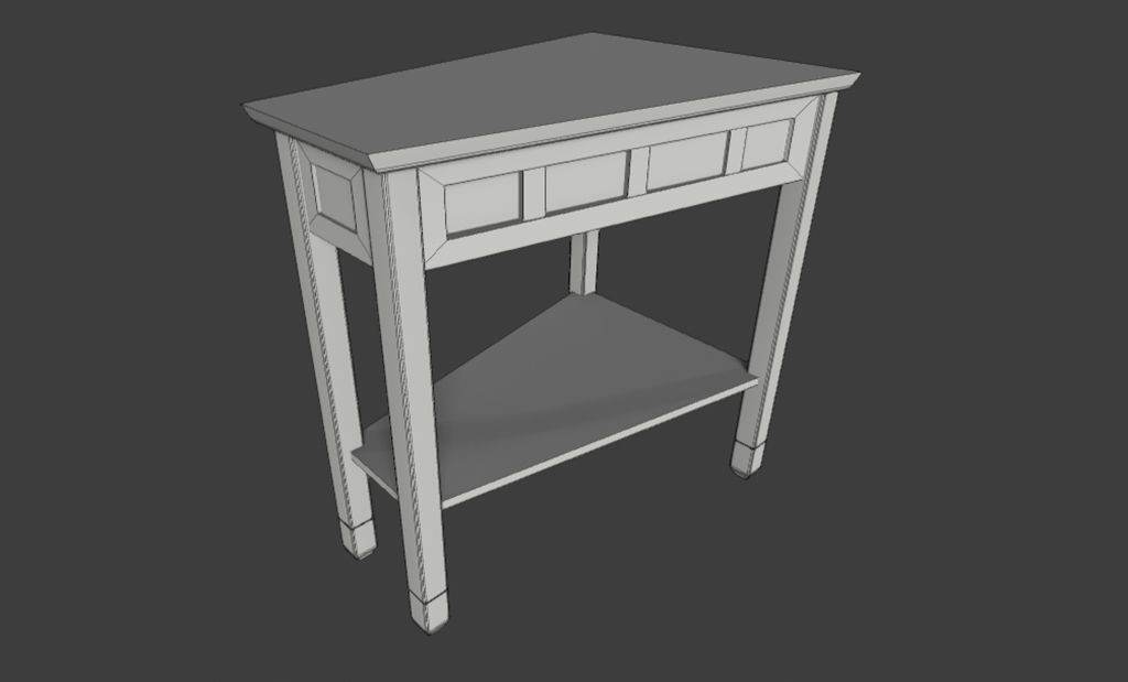 PBR Wooden Table 3 Variations Low-poly 3D model_4