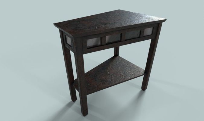 PBR Wooden Table 3 Variations Low-poly 3D model