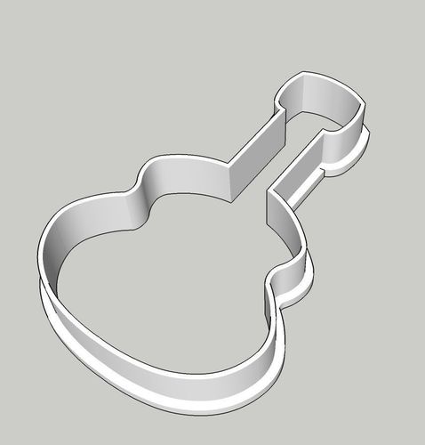 Guitar Outline Cookie Cutter 3D print model