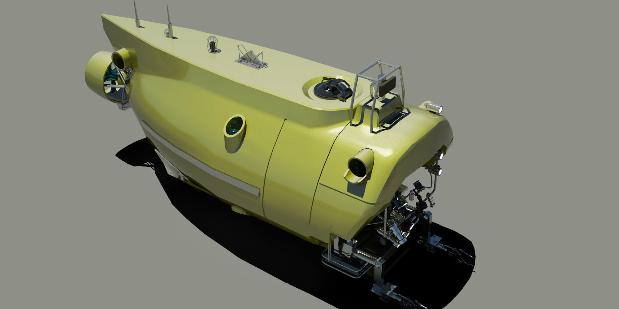 Nautile type french sub 3D model_6