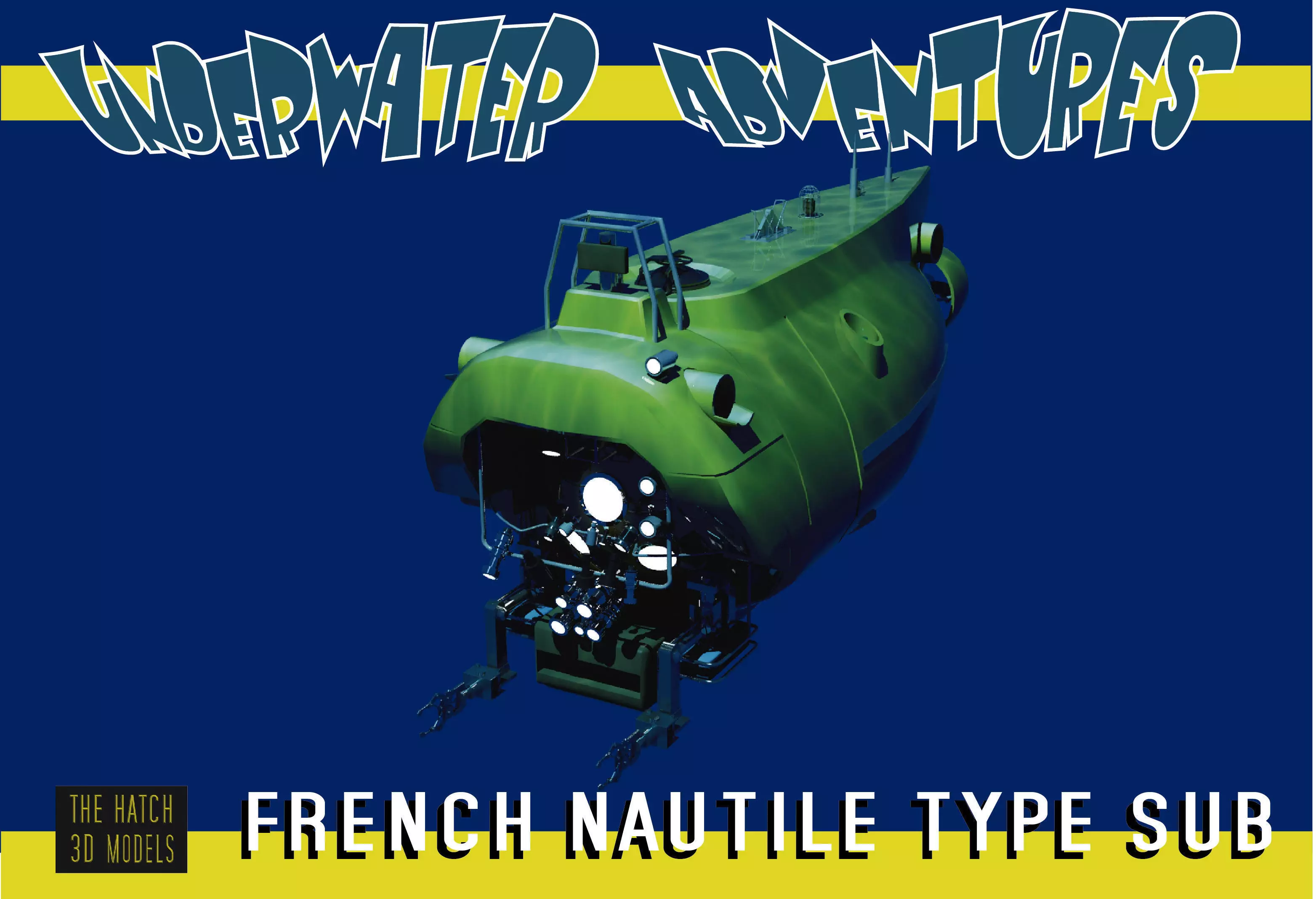 Nautile type french sub 3D model_0