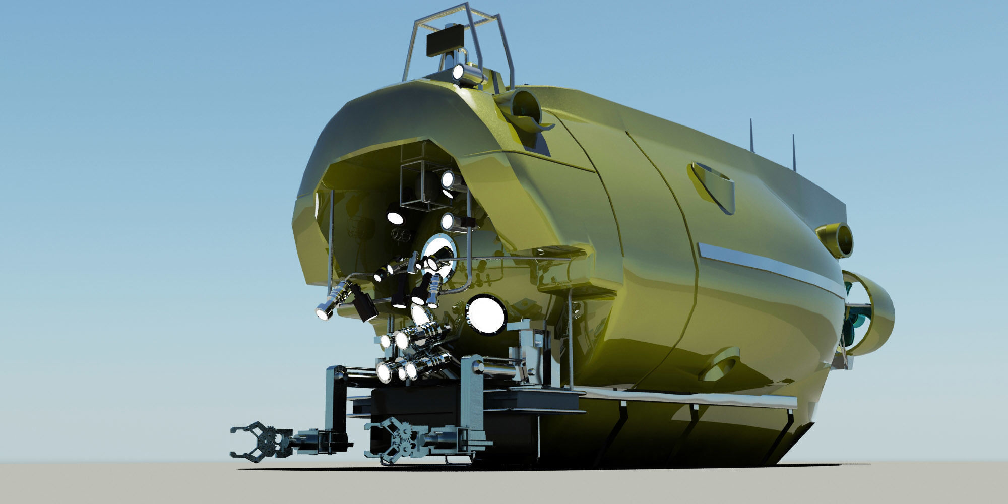 Nautile type french sub 3D model_7