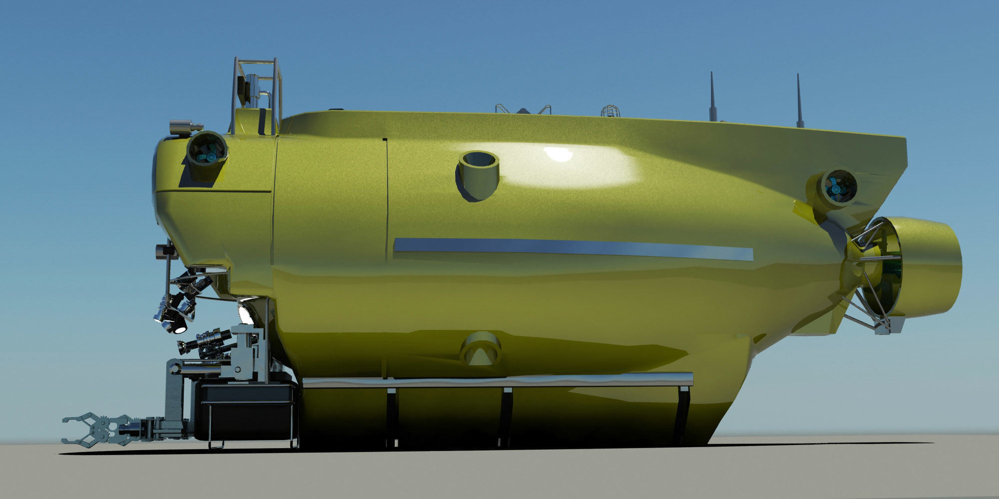 Nautile type french sub 3D model_8