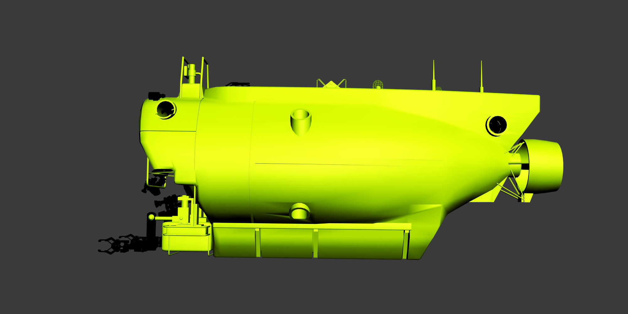 Nautile type french sub 3D model_5