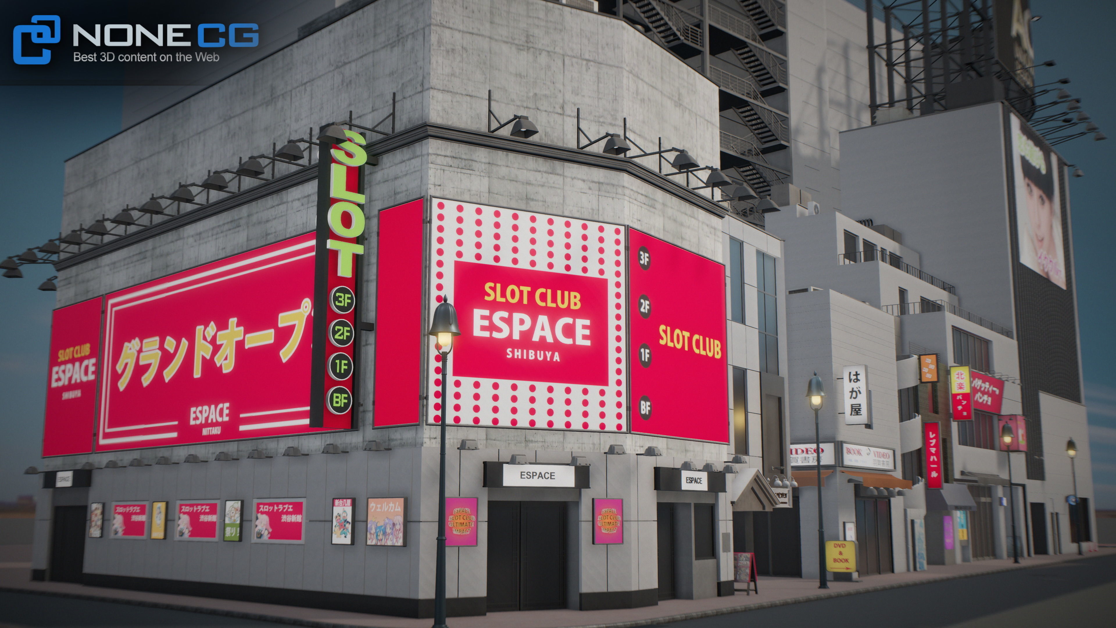 Shibuya Block 01 Unity Low-poly 3D model_13