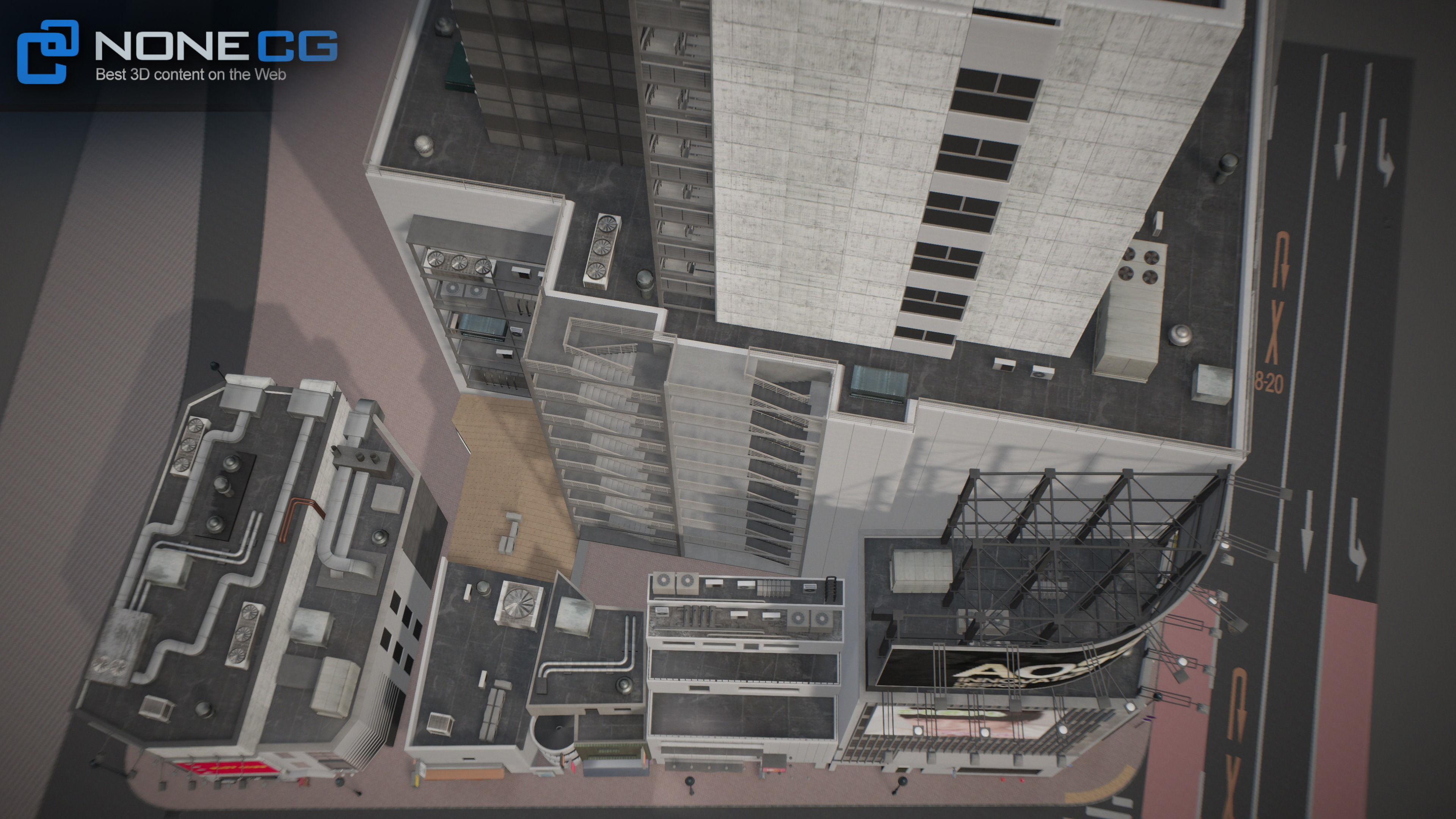 Shibuya Block 01 Unity Low-poly 3D model_22