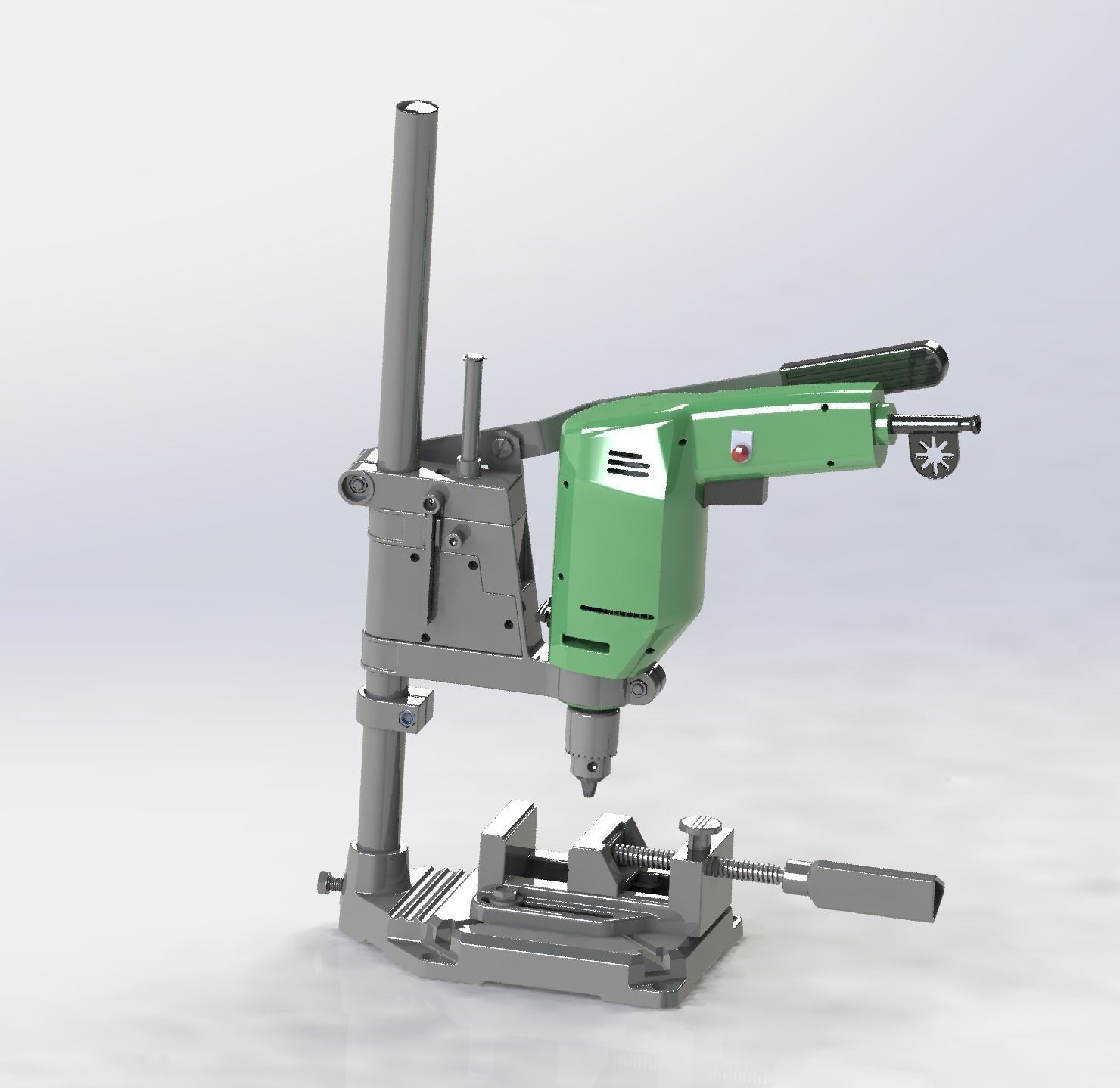 The manual electric drilling platform 3D model_1