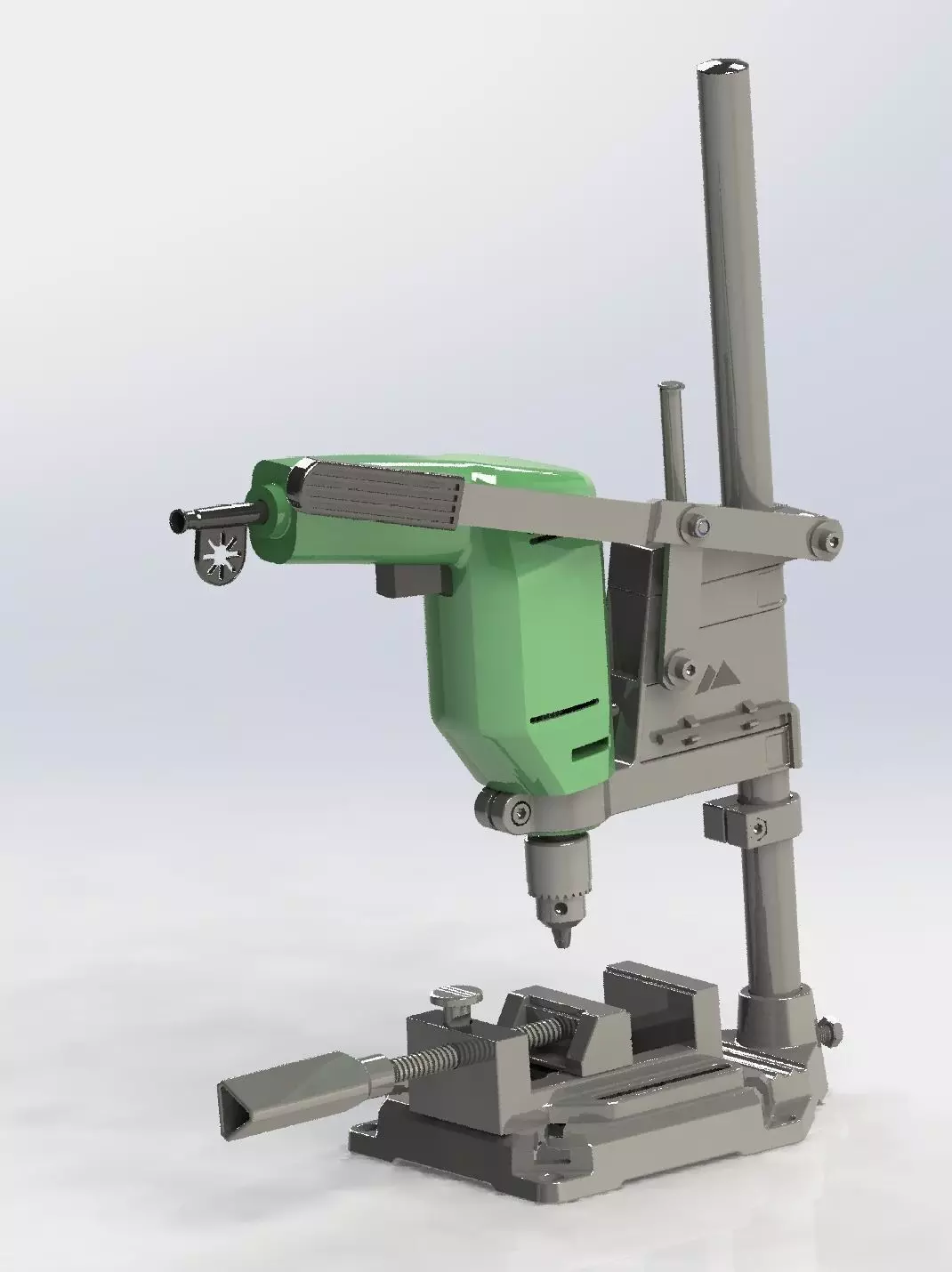 The manual electric drilling platform 3D model_0