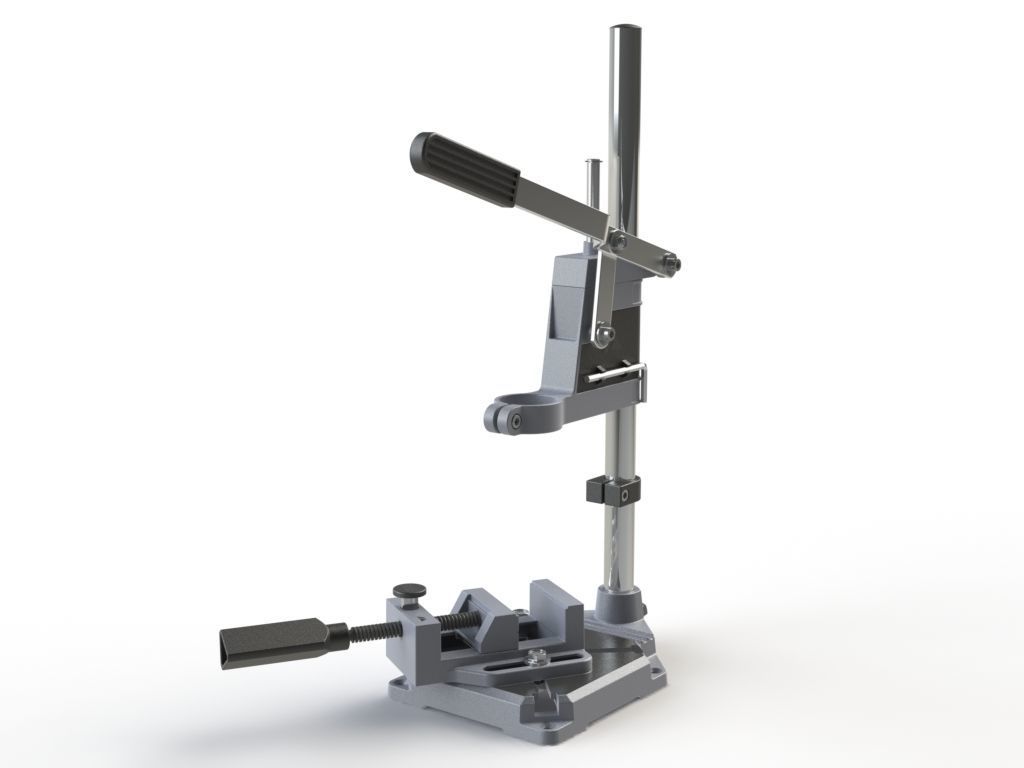 The manual electric drilling platform 3D model_2