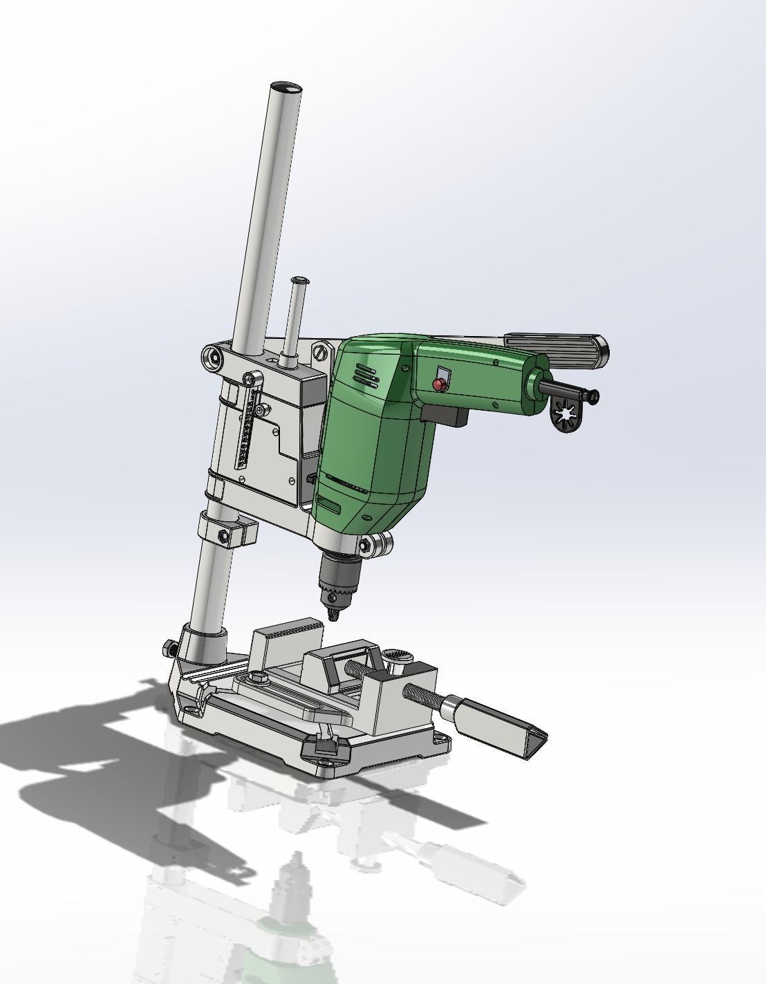 The manual electric drilling platform 3D model_8