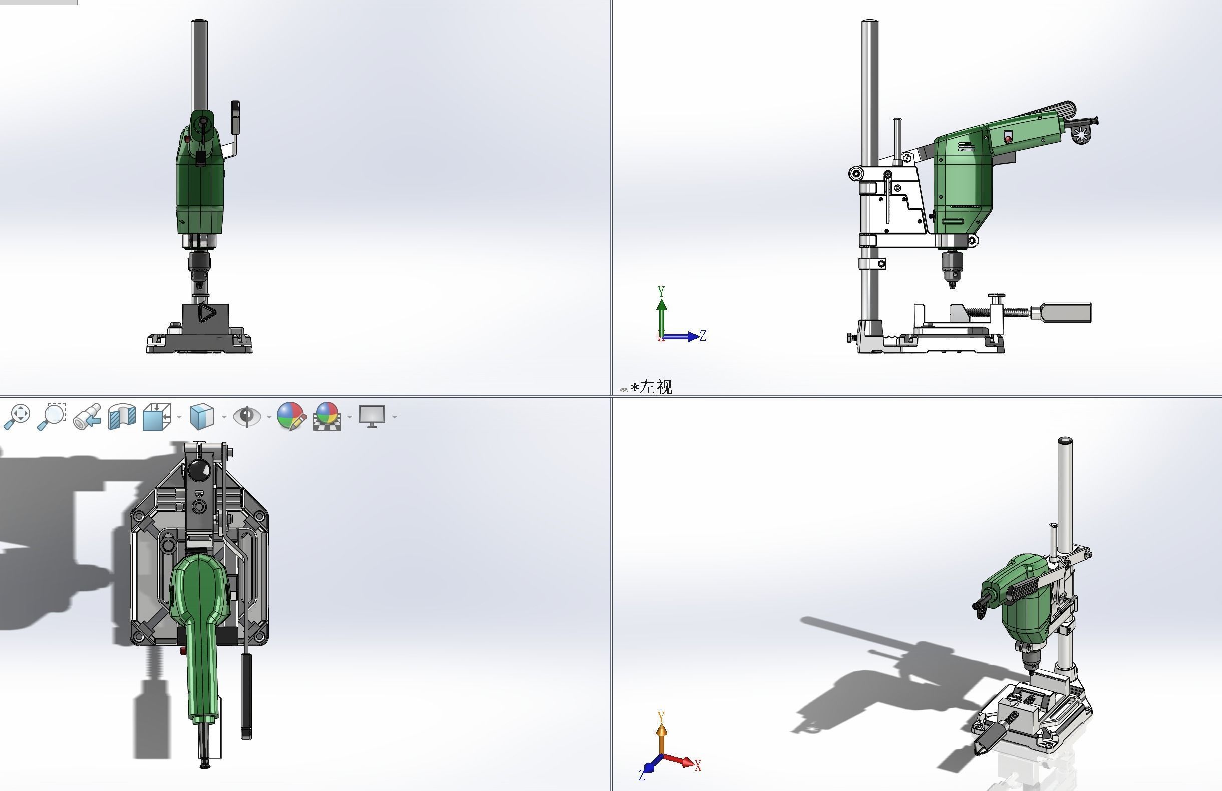 The manual electric drilling platform 3D model_7