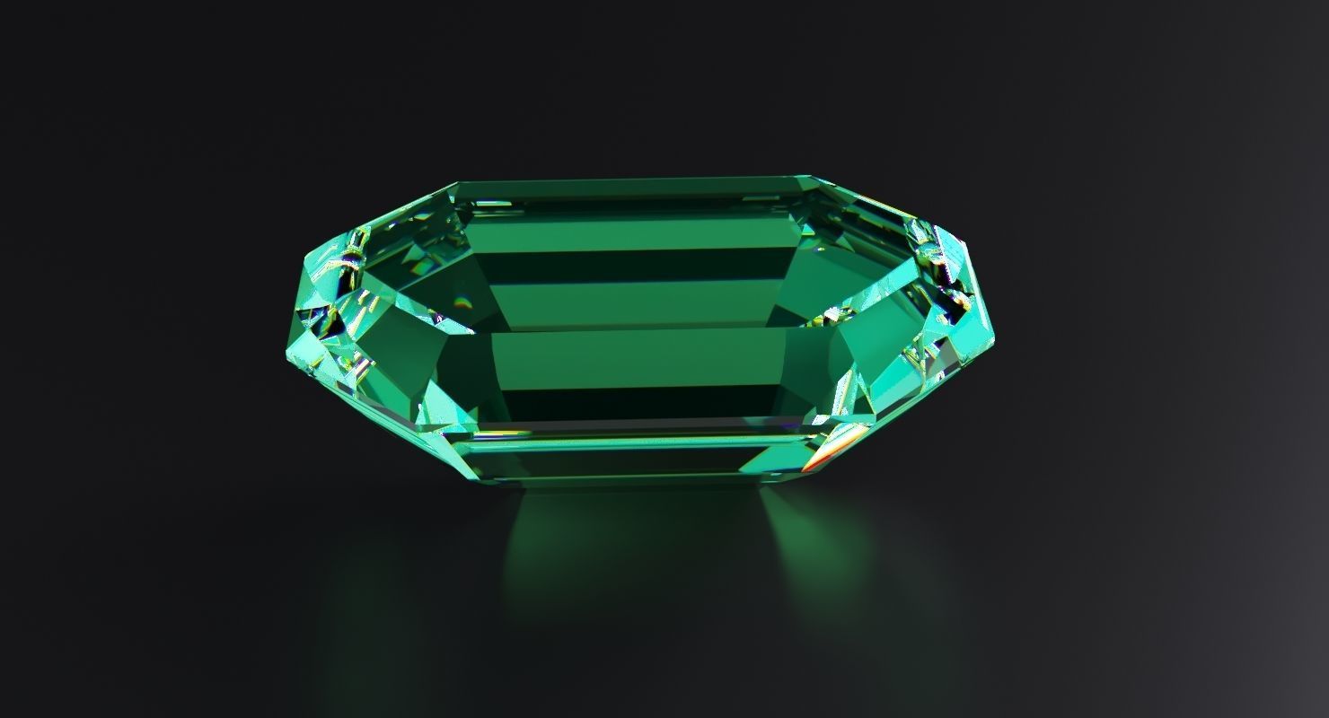 Emerald diamond 3D model_5
