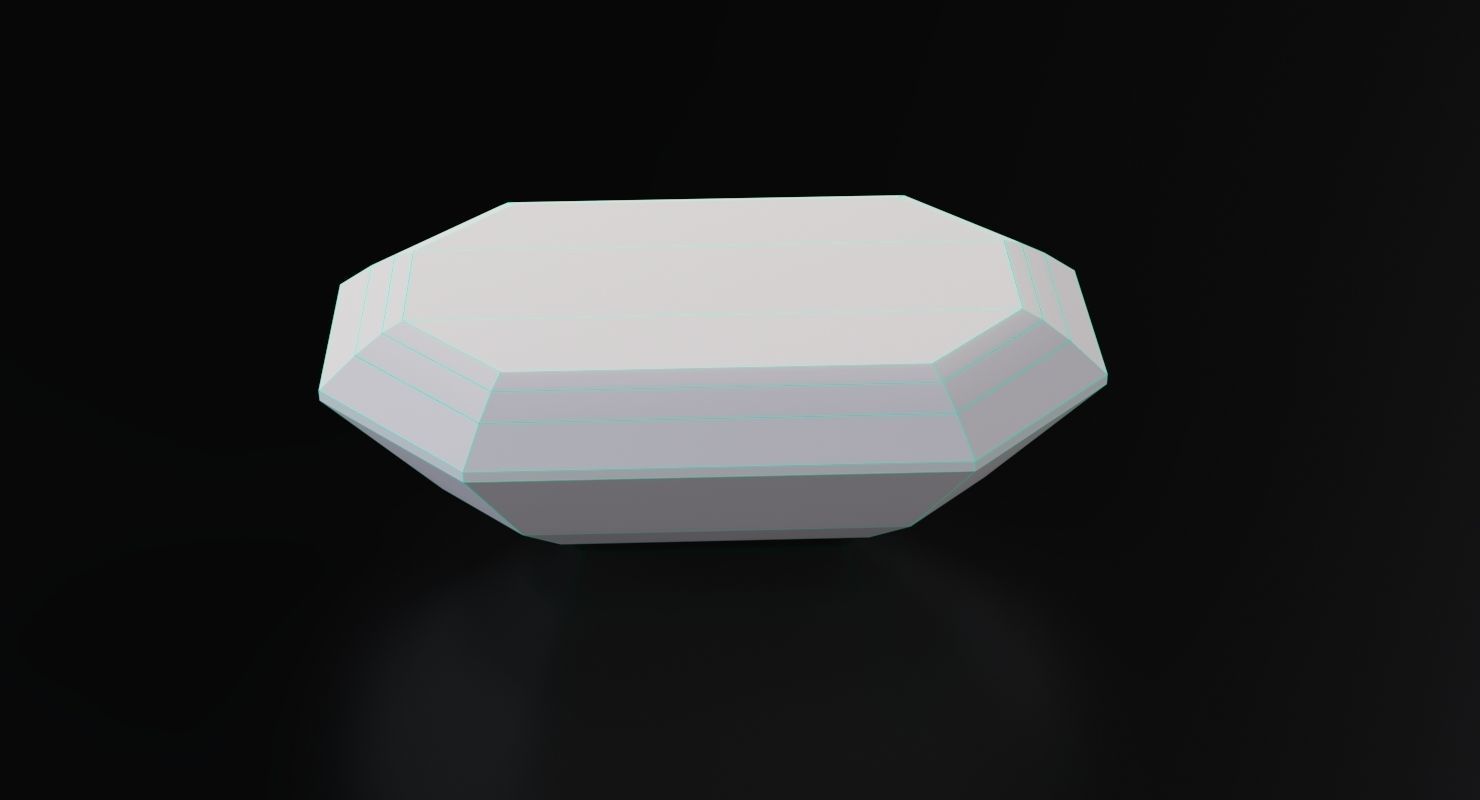 Emerald diamond 3D model_6
