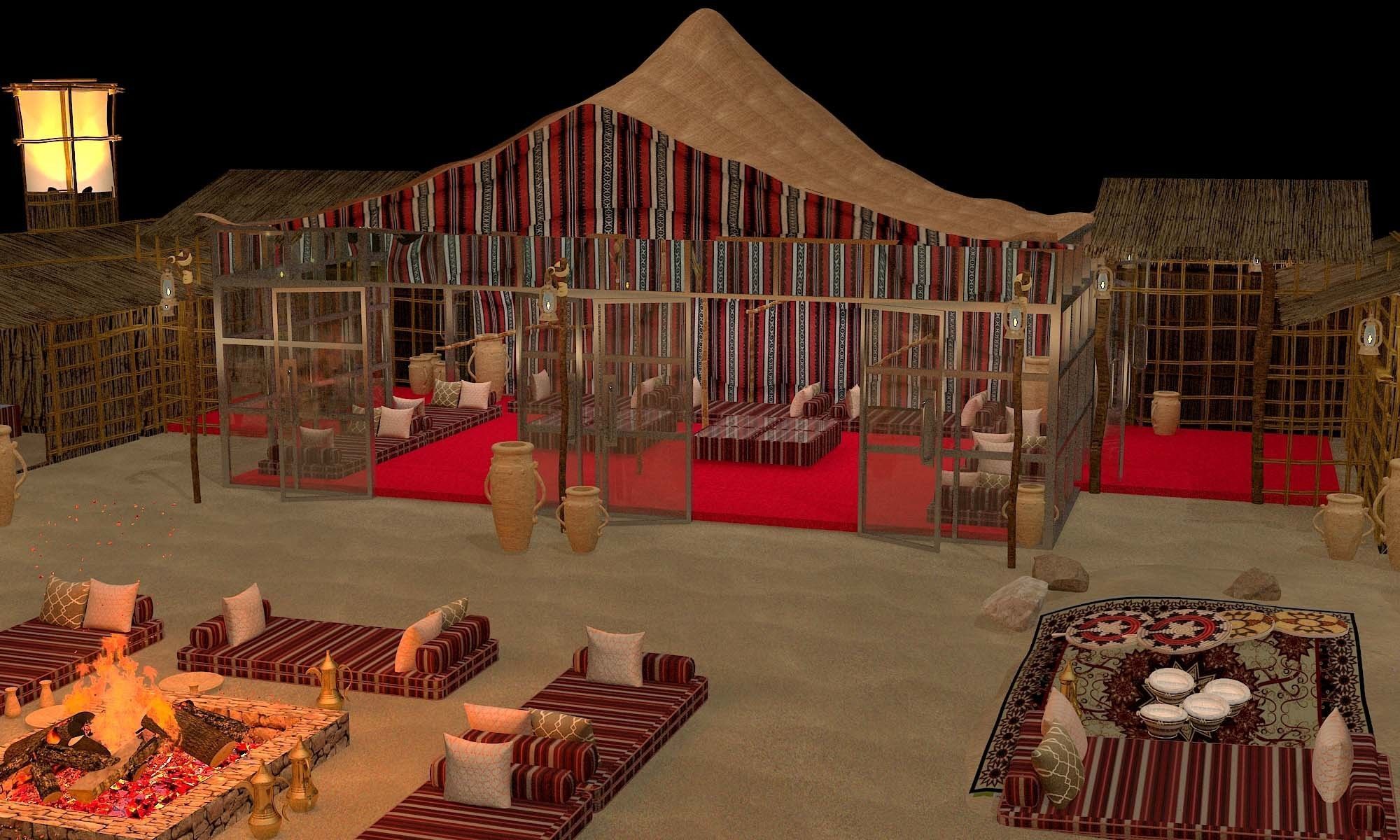traditional arabic desert safari camp  3D model_38