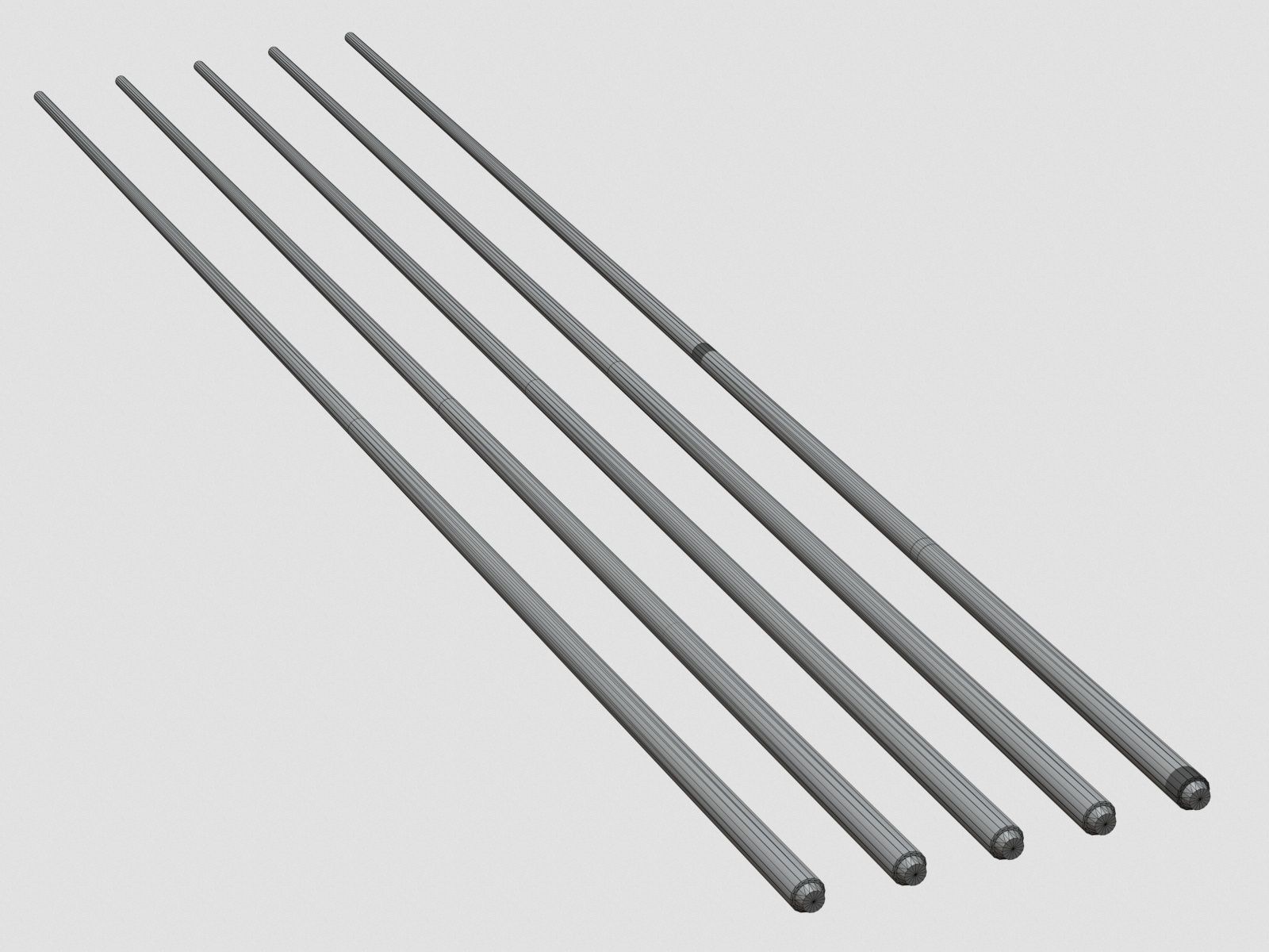 Pool Cues Low-poly 3D model_7