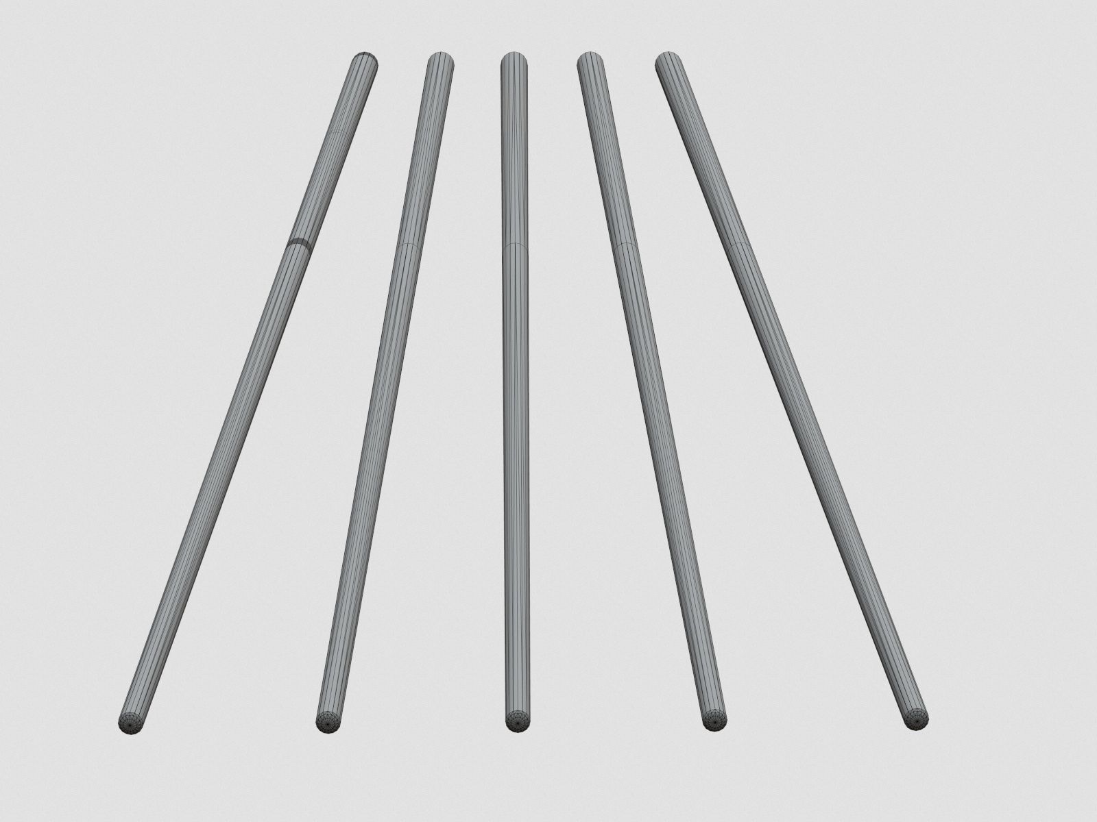 Pool Cues Low-poly 3D model_10