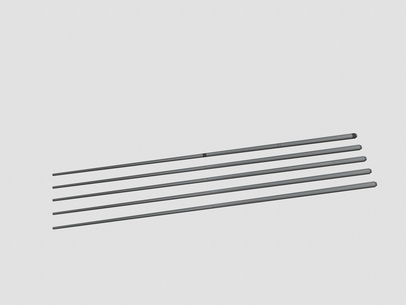 Pool Cues Low-poly 3D model_12