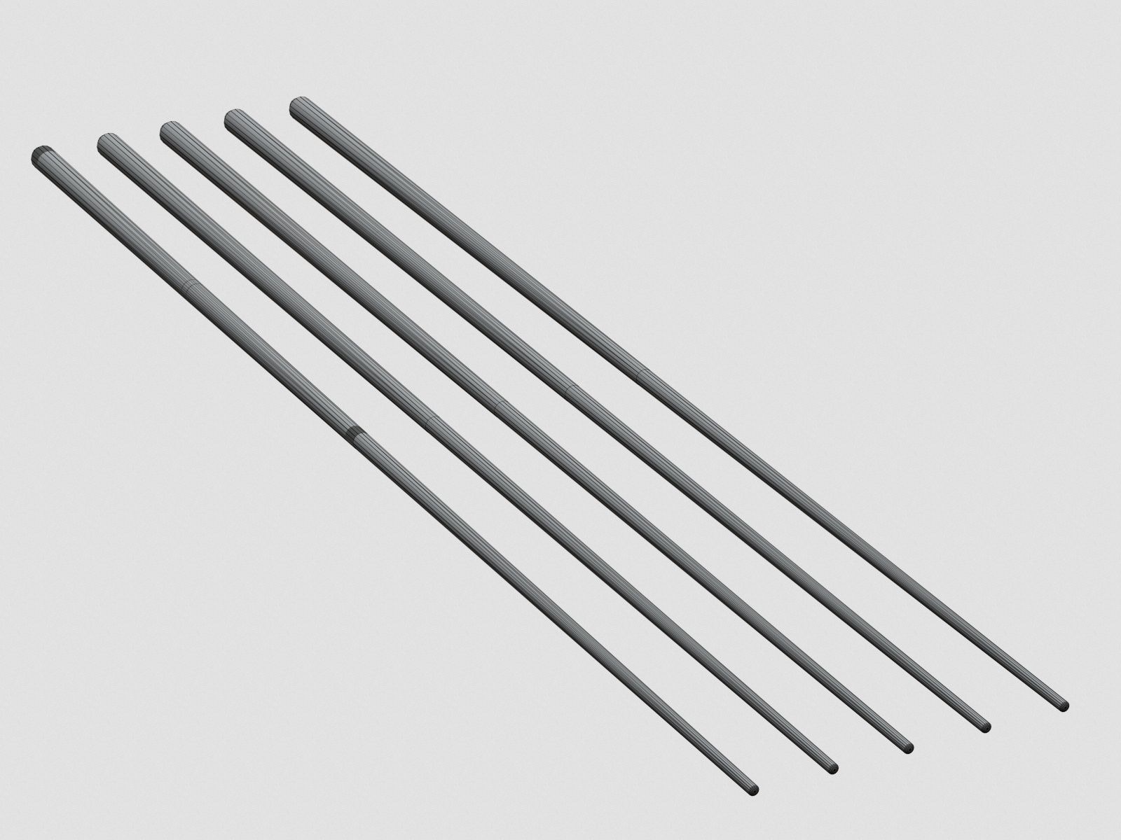 Pool Cues Low-poly 3D model_8