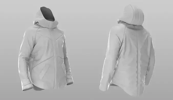 Puffer Jacket - Coat 3D model