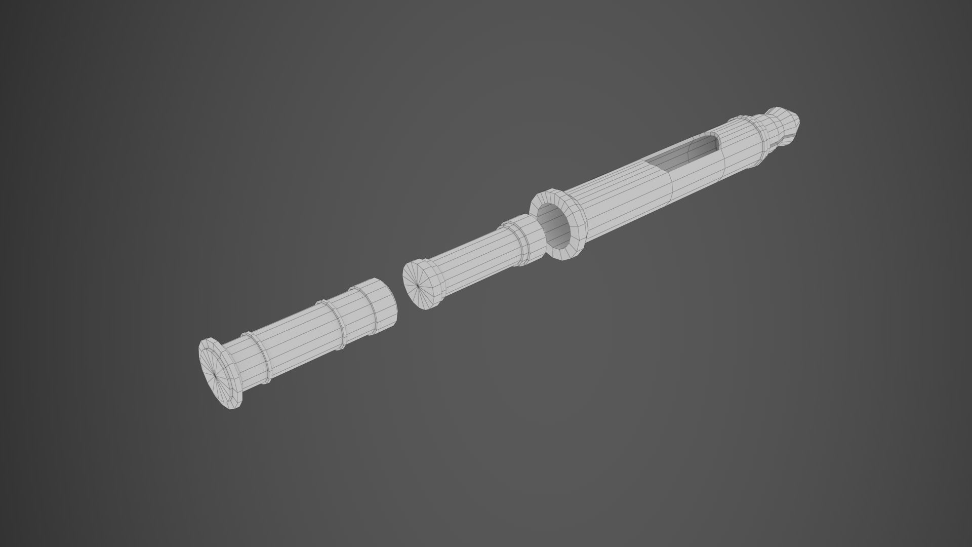 Medical injector stimpack -  PBR - lowpoly Low-poly 3D model_9