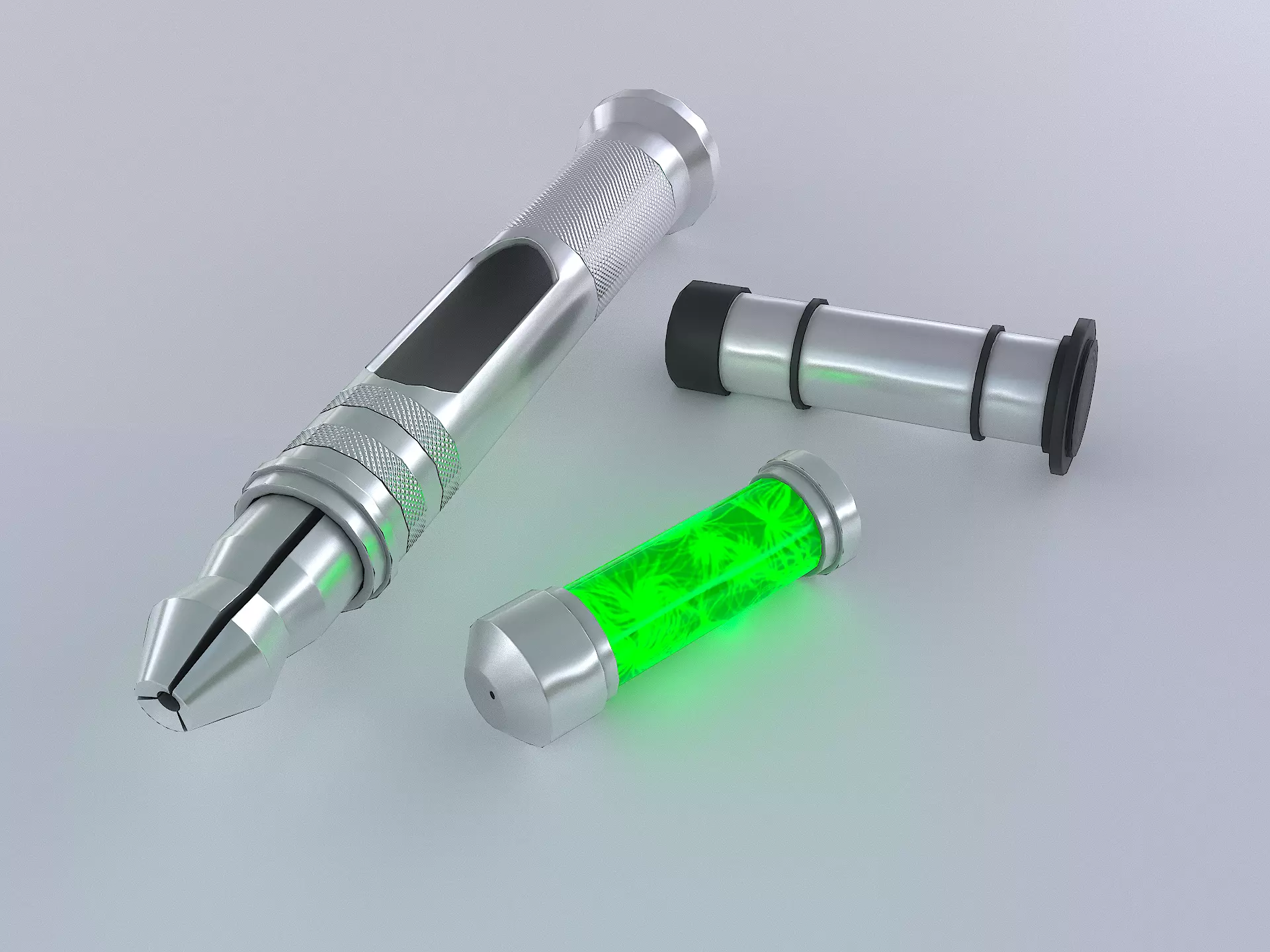 Medical injector stimpack -  PBR - lowpoly Low-poly 3D model_0