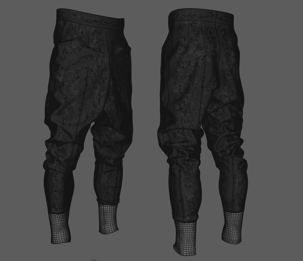 Puffer Pants - Trousers 3D model_6