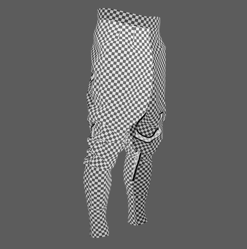 Puffer Pants - Trousers 3D model_5