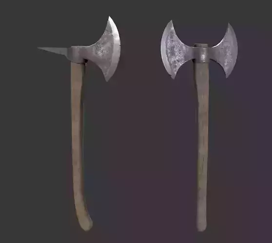 Battle ax Free low-poly 3D model