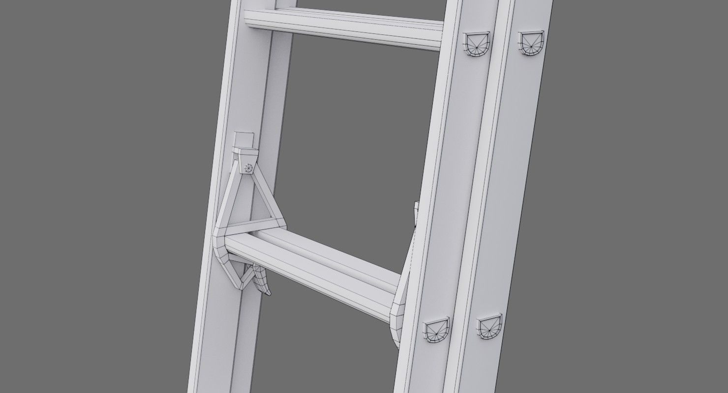Ladder 1A Low-poly 3D model_7