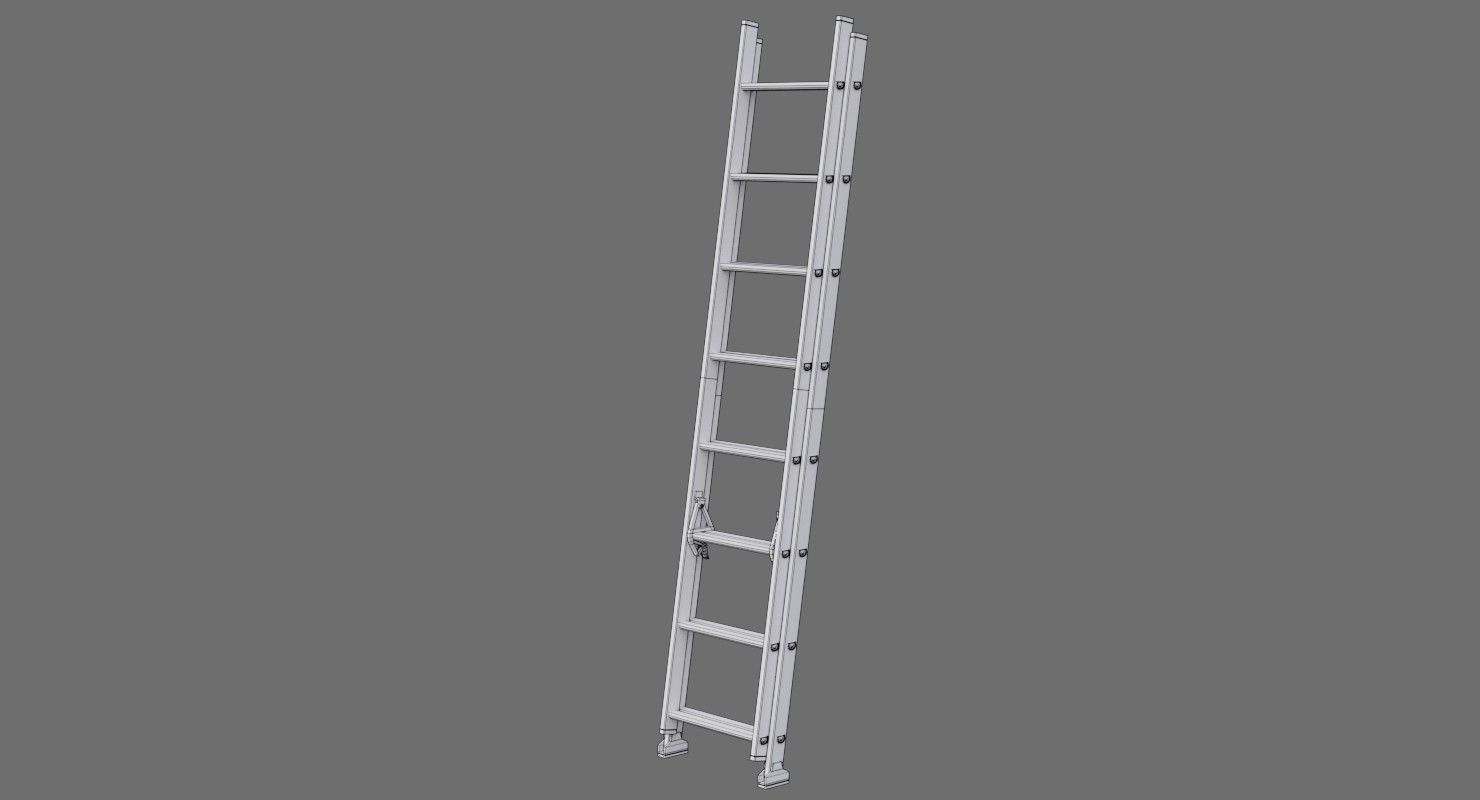Ladder 1A Low-poly 3D model_6