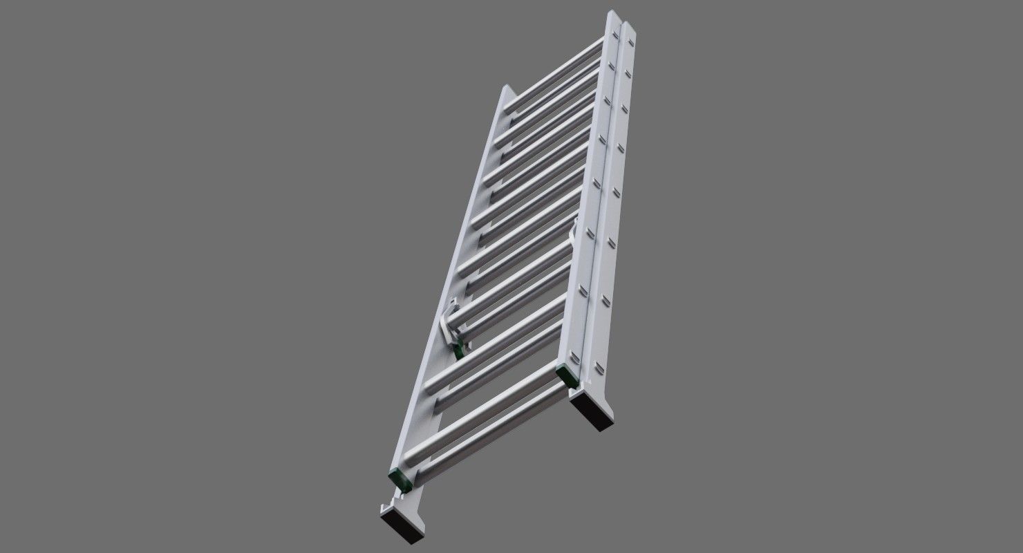 Ladder 1A Low-poly 3D model_4