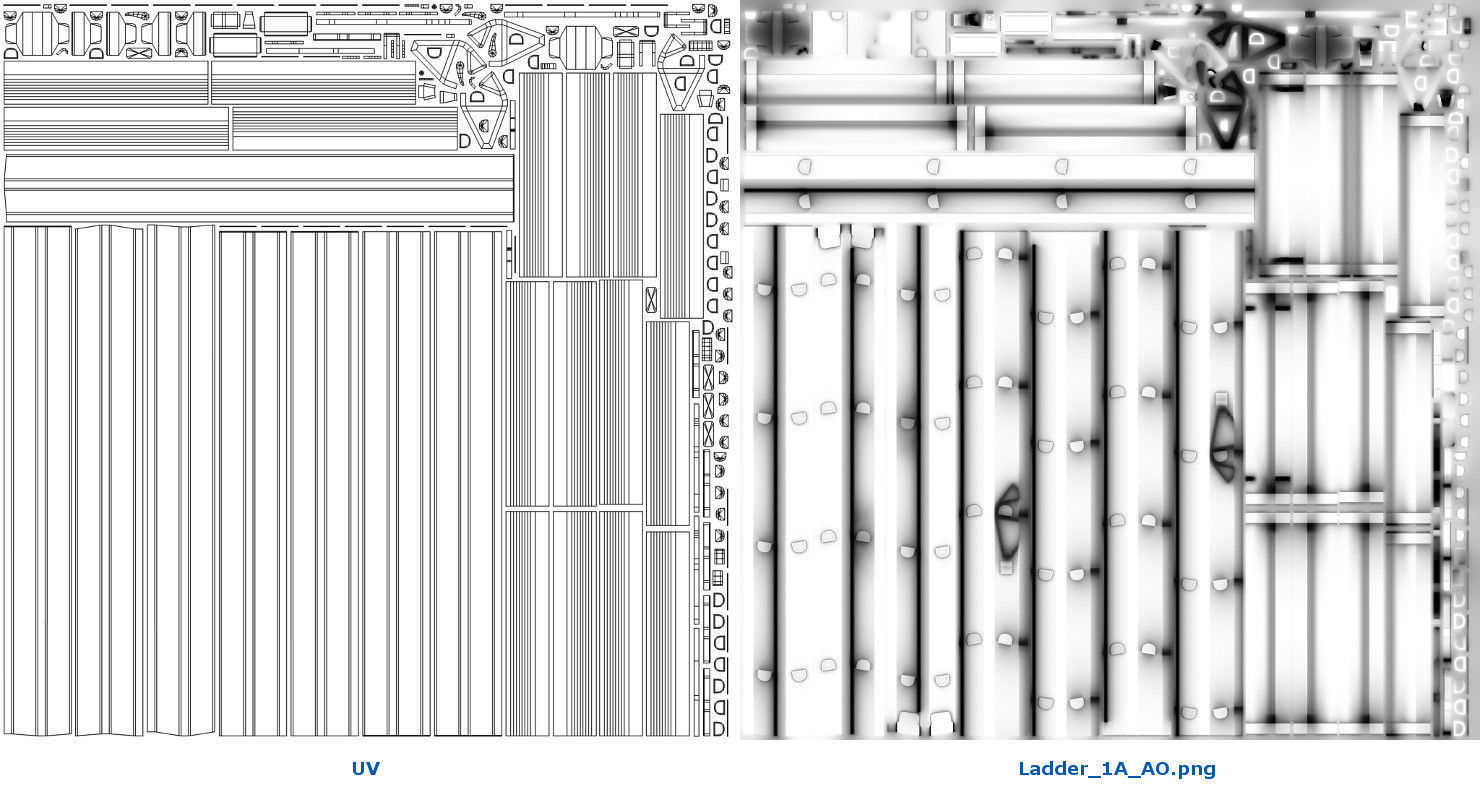 Ladder 1A Low-poly 3D model_8