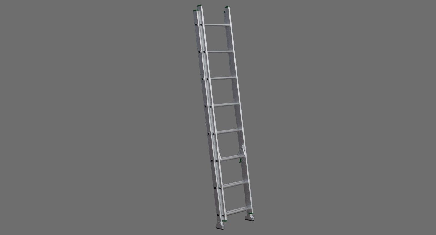 Ladder 1A Low-poly 3D model_1