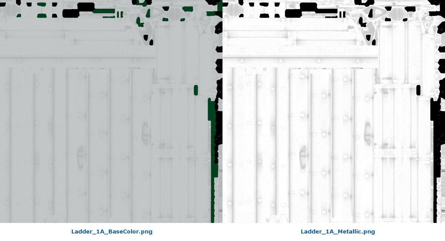 Ladder 1A Low-poly 3D model_9