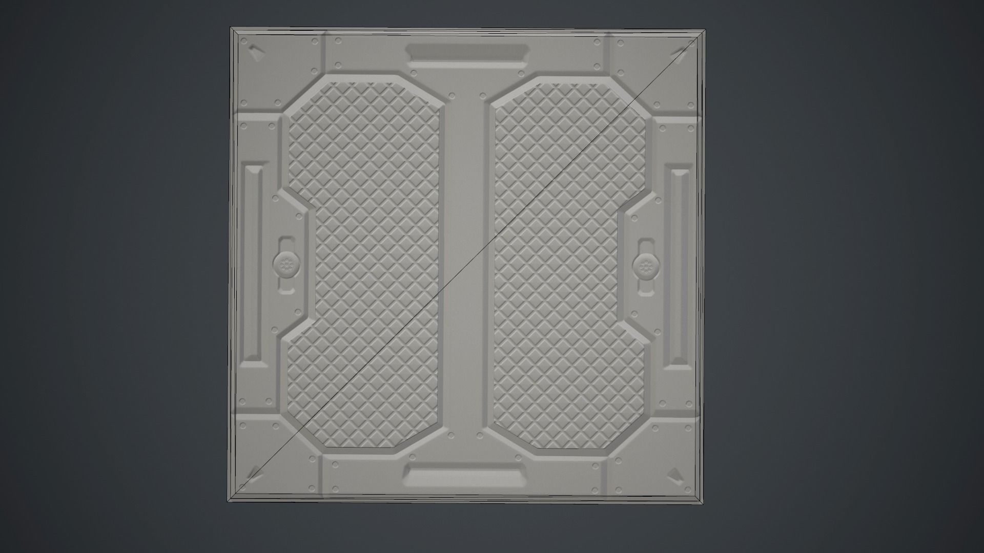 Sci-fi Floor Metal Plates 2 PBR Game Ready Low-poly 3D model_10
