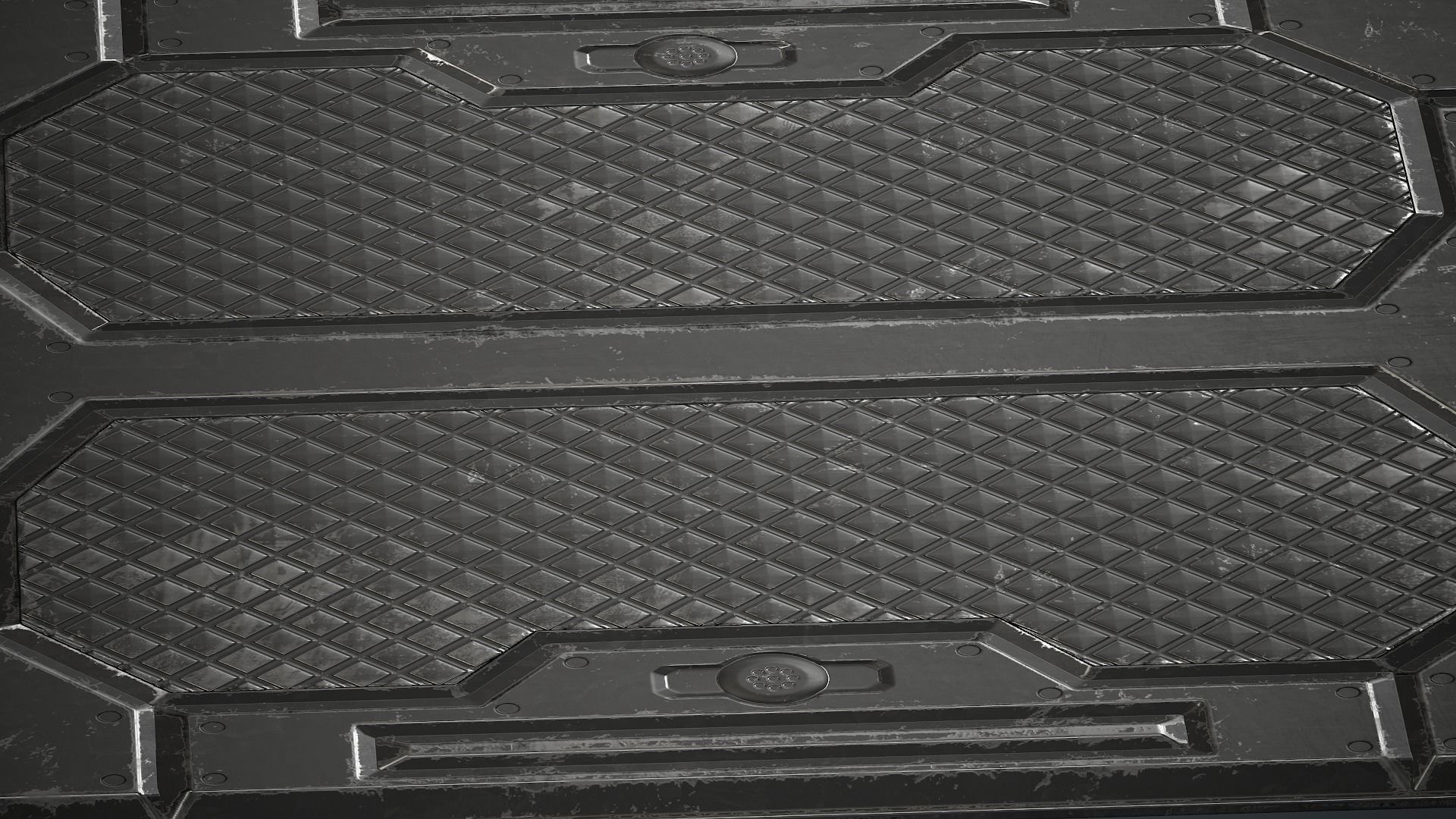 Sci-fi Floor Metal Plates 2 PBR Game Ready Low-poly 3D model_5