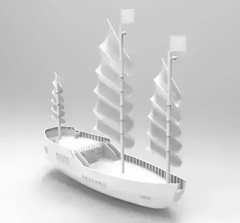 Wooden Chineese Junkboat 