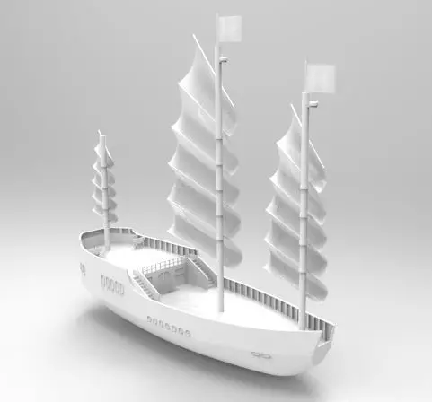 Wooden Chineese Junkboat  3D print model_0