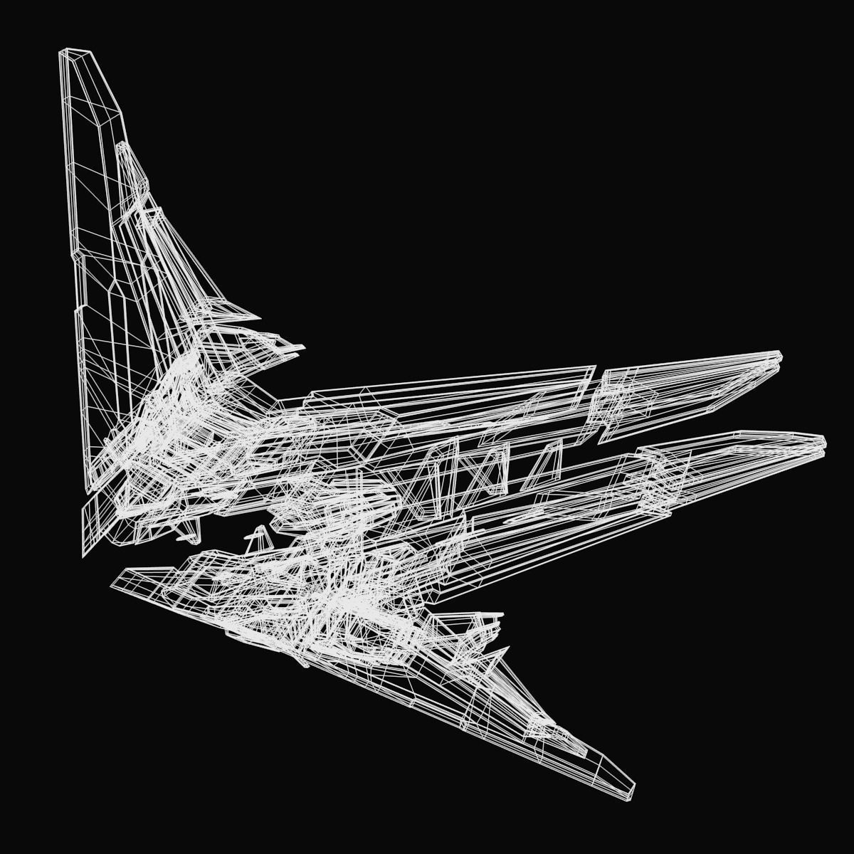 StarShip futuristic spaceship flying 3D model_25