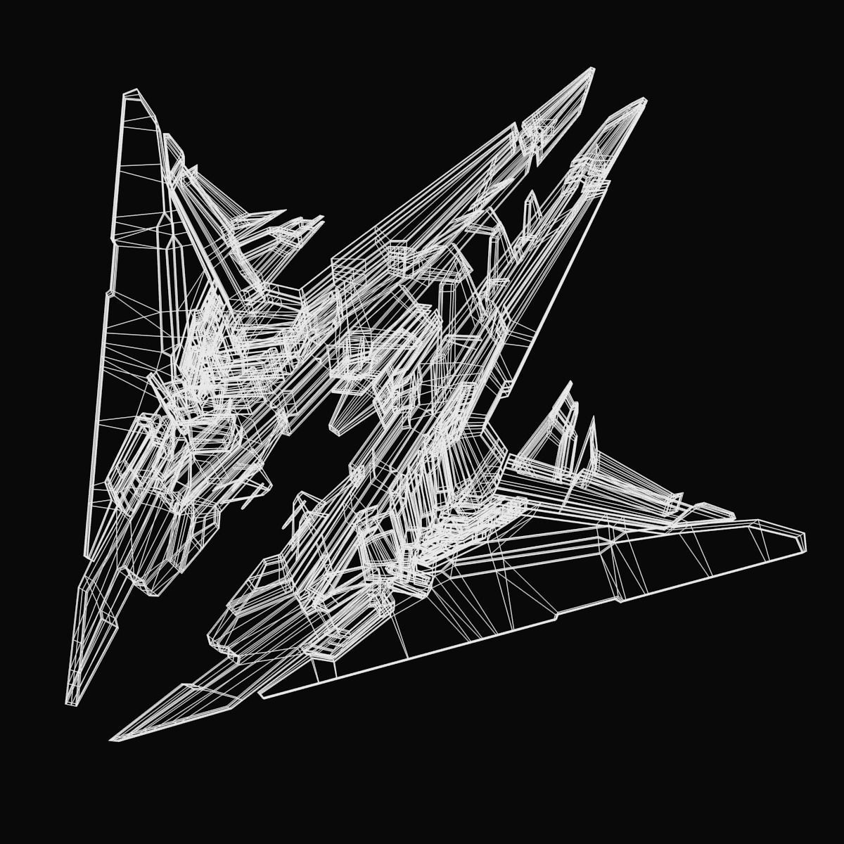 StarShip futuristic spaceship flying 3D model_18