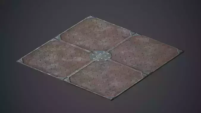 Sci-fi Floor Metal Plates 1 PBR Game Ready