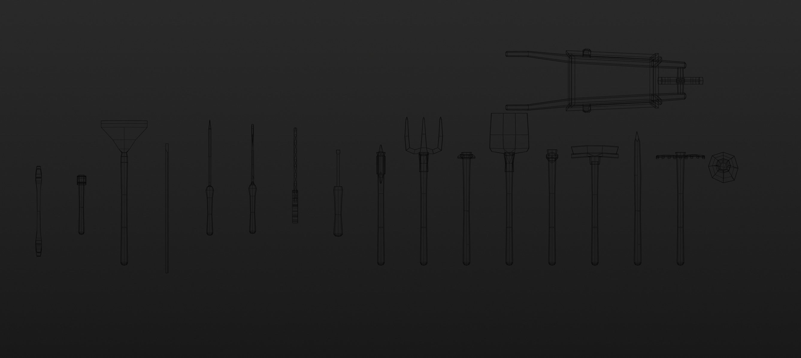 Lowpoly Farming Tools - Handpainted Textures in Pixelstyle - PBR Low-poly 3D model_5