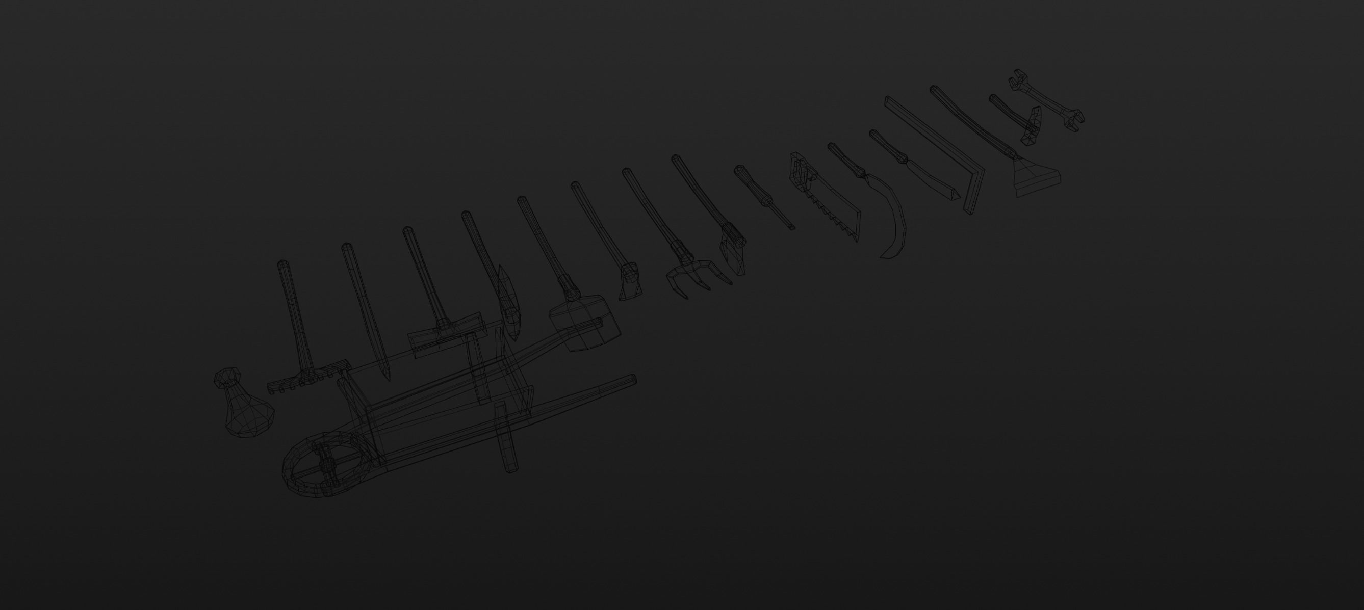 Lowpoly Farming Tools - Handpainted Textures in Pixelstyle - PBR Low-poly 3D model_4