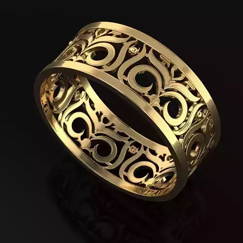 Floral Band Ring size 54
