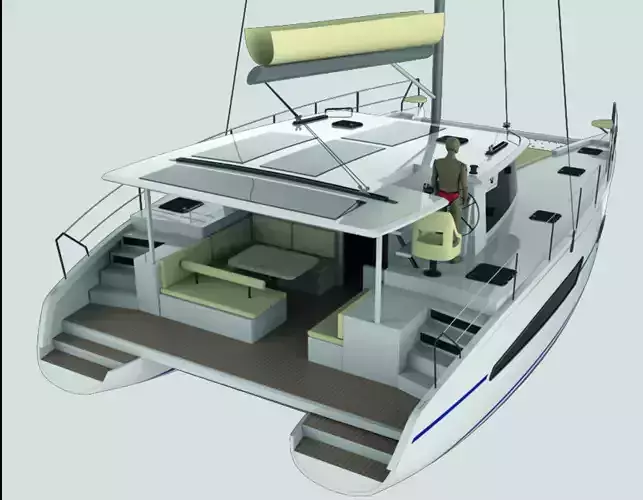 Catamaran Sailing Yacht  3D print model