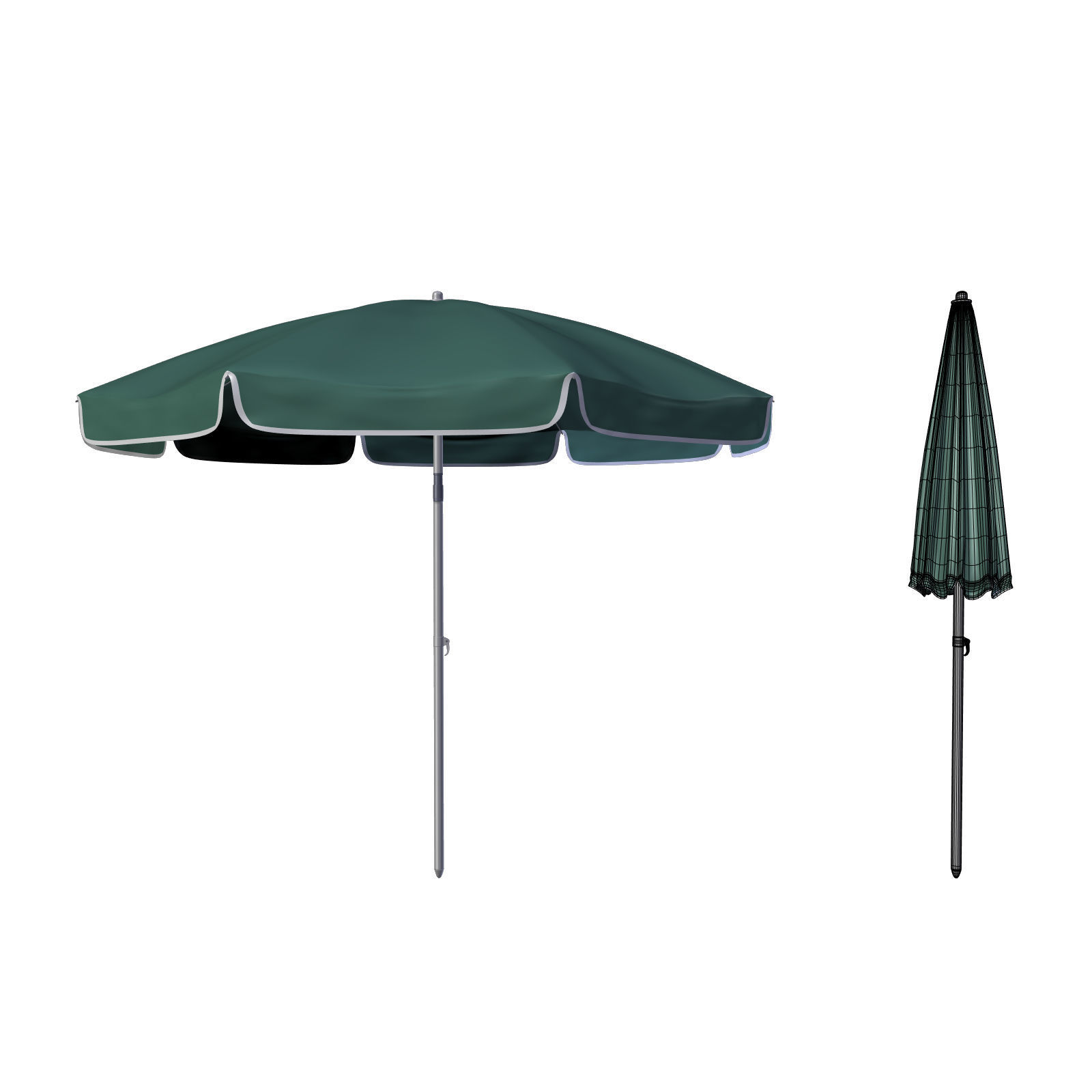 Beach Umbrella 3D model_3