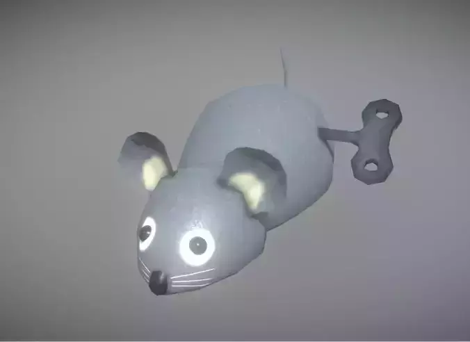 Low Poly Mouse Toy With Winding Animation PBR Low-poly 3D model