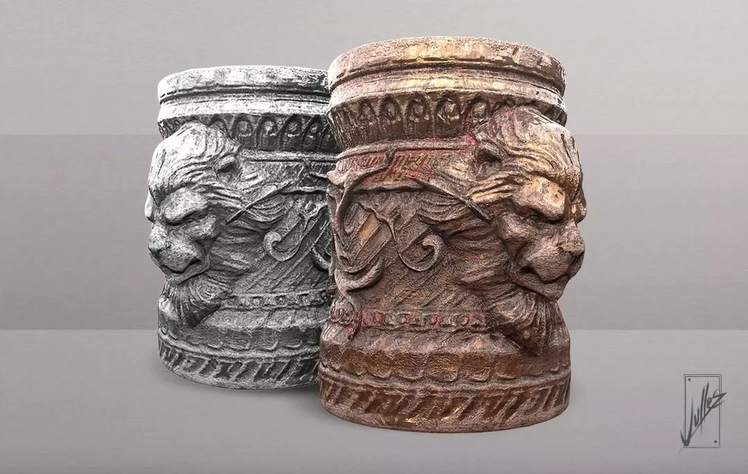 Lion Cup 3D print model_0