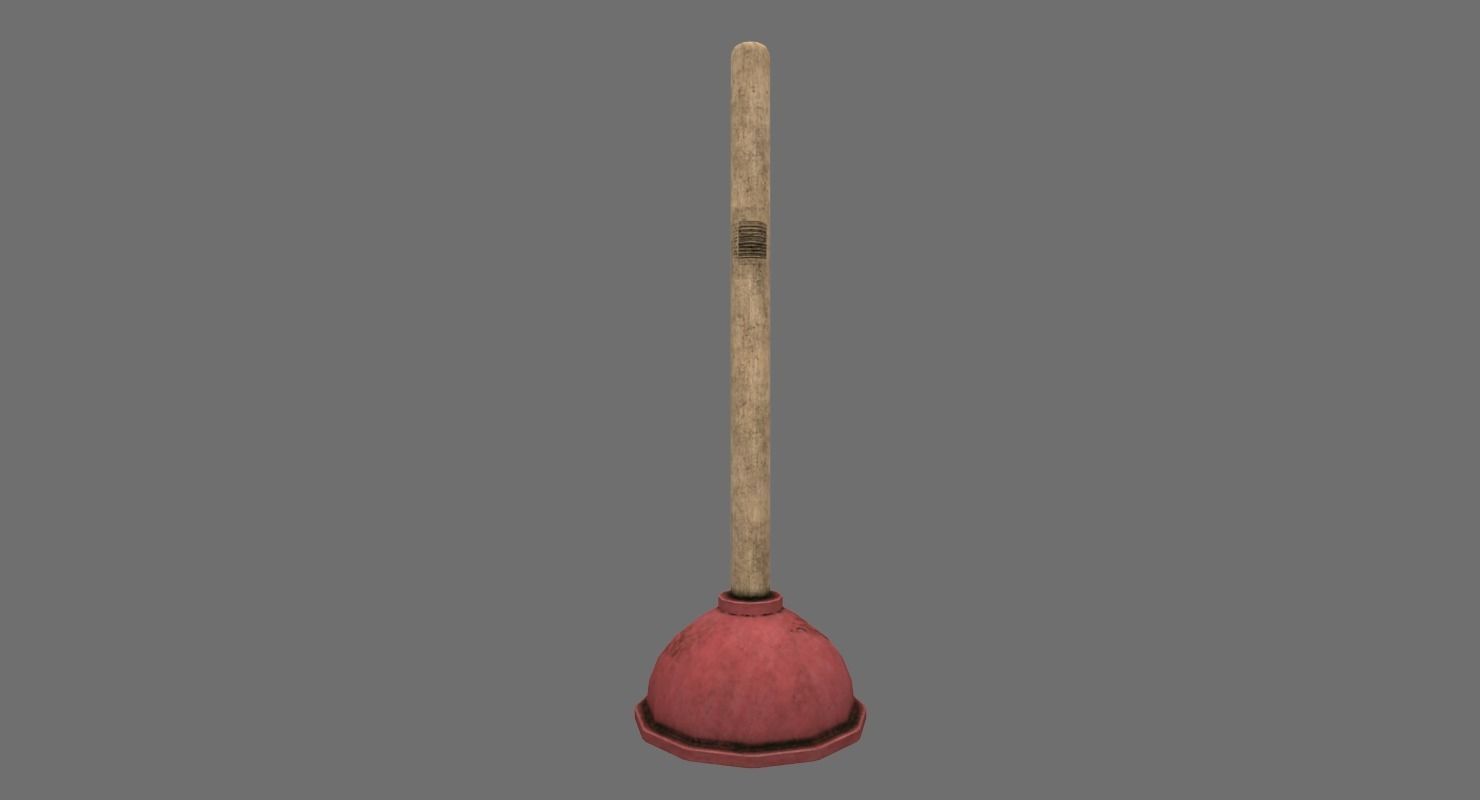 Toilet plunger 3D model_1